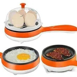 DOMMYSTAR 2 in 1 Single Layer Egg Boiler Steamer Cooker with Handle Egg Cooker Egg Cooker image 4