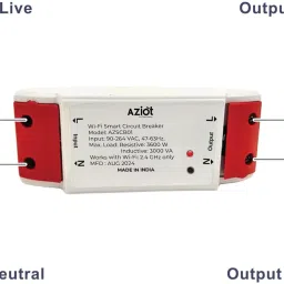 AZIOT WiFi + BLE Smart Circuit Breaker - 16Amp, Energy Metering Smart Switch image 2