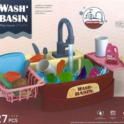 Kitchen Playset with Realistic Light & sound Play with Running water-image-1