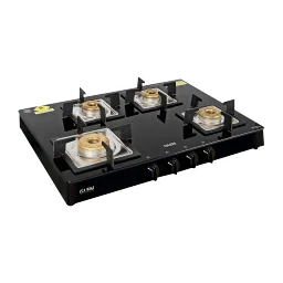Glen 1048 GT SQ BL FB Toughened Glass Top 4 Burner Manual Gas Stove (360 Degree Revolving Nozzle, Black)-picture-47