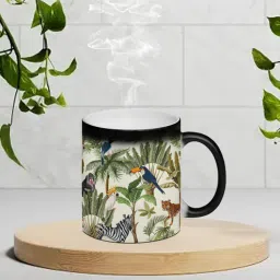 quirk india Animal Printed Multicolour 330 ml Ceramic Magic Coffee Mug-picture-19