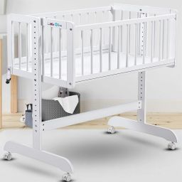 Cozy Wooden Cot Cradle For New Born - White Cot-13