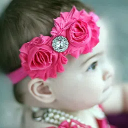BAESD Infant Girls Flower Detail Elastic Hairband-32