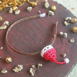 Choko Girls Red & White Beaded Hairband-image-20