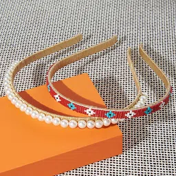 AMI Women  Set of 2 Embellished Hairband-12