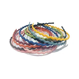 CHRONEX Set of 12 Multi Wavy Zigzag Wave Hair bands image 5
