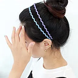 CHRONEX Set of 12 Multi Wavy Zigzag Wave Hair bands image 3