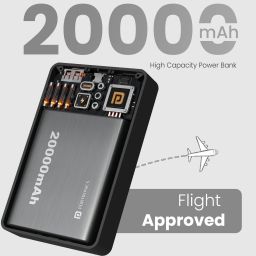 Portronics Luxcell Wireless Mini 20K 20000mah wireless Power bank with 2 output Mach USB A and Type C pd port image 3