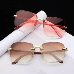 the magnifique Gradient, UV Protection Rectangular Sunglasses (Free Size) image 4