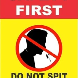 Do Not Spit Here Emergency Sign Print On 5mm Thick–9x12 inch Sunboard Emergency Sign-image-51