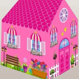 A charming tent house designed like a princess cottage colorful flowers-image-52