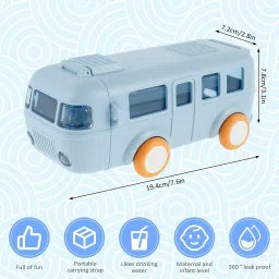 Bus Shape B8 Water Bottle Interesting Toy Cute Appearance for School Home Office 500 ml Water Bottle-image-86