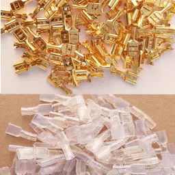 Pokar RO,100+100 pcs 6 mm Electrical (Lex pin) Wire Cable Thimble Lugs + Cover (Sleeve) Crimp Terminal Female Spade Thimble for PCB, Automobiles, Bike, Speaker, RO Water Purifier, Appliances, AC Wire Connector (Pack of 200) Tap Mount Water Filter-image-67