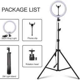 BHIMANSHI ASSOCIATES Best 10 INCH LED RING LIGHT WITH 7FT TRIPOD STAND Tripod Kit-image-62