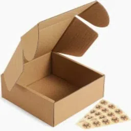 Self-Locking Box Cardboard, Craft Paper, Paper (50 Boxes) 4 x 4 x 1.5 Inches 3 ply Cartoon Box For Packing, Moving, Shipping, Packaging Box-image-14