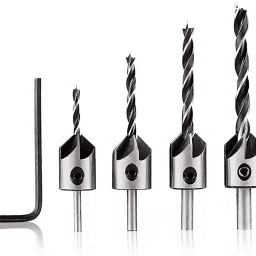 Countersink Bit Set Drill Bits for Woodworking Tool Kit Countersink Drill Bits 3mm To 6mm with Hex Key - 4 Pcs-image-10