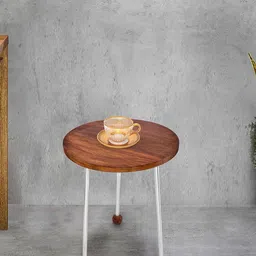 the home co. THE HOME CO.Brown & Silver toned Sitting Stool image 3