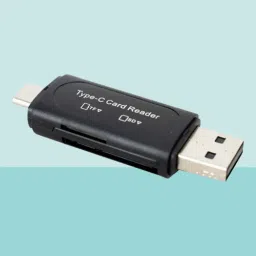 HRYFiNE 2 in 1 SD Card Reader USB Type C, USB 3.0 and Micro USB OTG Memory Card Adapter Card Reader image 2