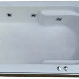 Melody 5 Feet Acrylic with Jacuzzi and Back Massage - White Free-standing Bathtub-image-78