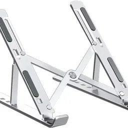 RG Foldable Laptop Stand Adjustable Notebook Stand 7-Level Adjustable Aluminum Vertical Laptop Stand Aluminium Floor and Desk Stand Laptop Stand with Adjustable Height Compatible with Universal Laptops-image-24