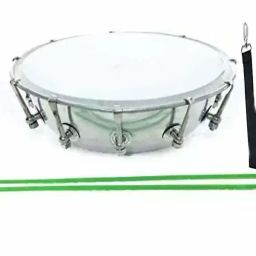 New Jaibharat Musicals 12 inch Steel Dhol Tasha Drum with Belt and Stick Conga-13