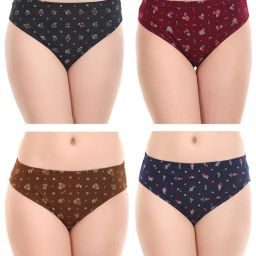 Pack of 4 Women Hipster Multicolor Panty-image-95
