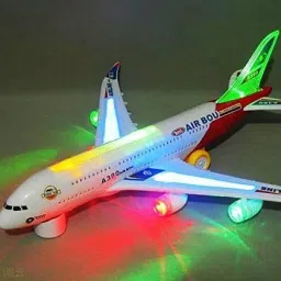 Musical AeroPlane Airbus Bump & Go Action Toy with Sound & Light-287-20