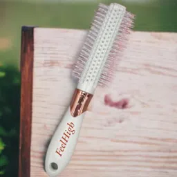 FEELHIGH Professional Blow Dry Round Hair Brush - White-33