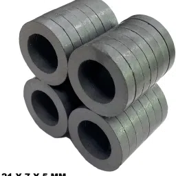 30 Piece Black Ring Magnets Set (21 X 7 X 5 mm) Use as Fridge Magnet, Door Magnet, Kitchen Organiser Magnet, Multipurpose Office Magnets Pack of 30-image-33