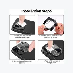 Quix Mobile Camera Lens Protector For Apple iPhone 14 and iPhone 14 Plus (9H Hardness, QLPAS0010SR, Clear) image 5