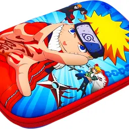 Naruto EVA Pencil pouch for Kids| Pencil box for Boys and Girls| Double zipper t o lock| Added Inside zipper and seperator Art EVA Pencil Box-image-84