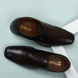 Red Chief Men Brown Solid Leather Formal Derbys-image-62
