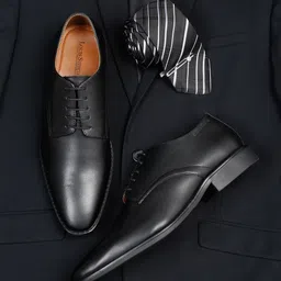LOUIS STITCH Men Perforated Premium Leather Formal Derby Shoes-picture-19