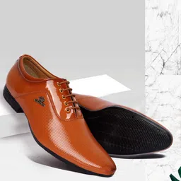 aadi Men Tan Brown Solid Formal Derbys-image-23