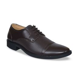 Ajanta Men Brown Solid Formal Derbys-image-20