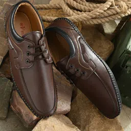 Mactree Men Brown Solid Formal Derbys-image-50