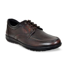 Allen Cooper Men Textured Memory Foam Leather Basics Derbys-27