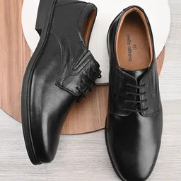 pelle albero Men Lace-up Formal Leather Derbys-image-93