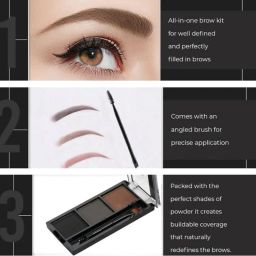 xiiaa dark grey eyebrow palette for every occasions 20 g image 4