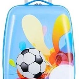 Small Cabin Suitcase (16 inch) 4 Wheels - Kids Cartoon Printed Trolley Bag/Suitcase For Kids 16 Inches - Blue-image-88