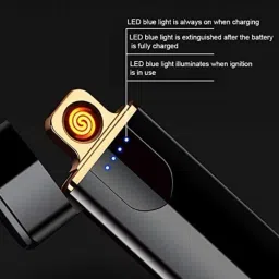 repish Fingerprint Sensor Lighter USB Rechargeable Lighter Touch Screen, Flameless Pocket Lighter image 2