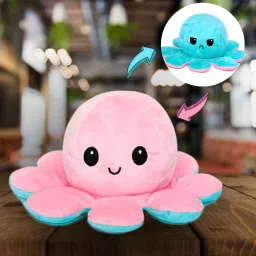 Reversible Mini Octopus Cute Baby Soft Toy Blue/Pink- 9 inch-23