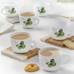 Pack of 6 Opalware Oval 140 ml Opalware Cup Set-image-64