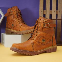 Classic Stylish Comfortable Outdoor HIGH-TOP Ankle Length Boots For Men-image-42
