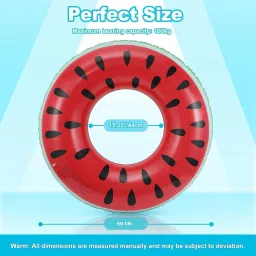 stadash Inflatable Pool Float, Watermelon Shaped Summer Pool Swimming Float Tube Ring image 4