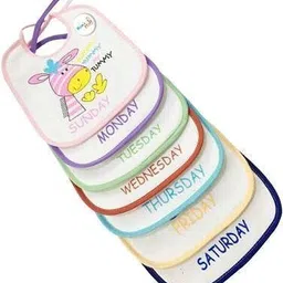 vadhavan Newborn Baby Cotton Waterproof Multi Color 7 Days Baby Bibs-picture-22