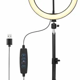 TECHMAZE 10"LED RingLight with 7Ft Tripod Stand Combo for Video Shooting PhotoShoot T10 Ring Flash-image-14