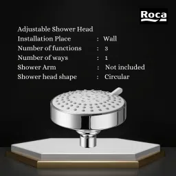 Roca Stella Overhead Shower 3 Function shower head Waterfall, Soft Mode, Pulse Mode image 5