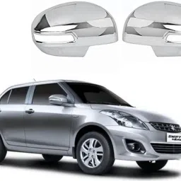 Side Mirror Chrome Cover For Swift Dzire 2012-2015 With Indicator Cut Set Of 2 Chrome Maruti Swift Dzire Side Garnish-image-2