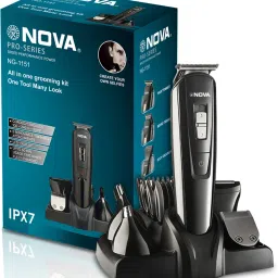 NOVA NG 1151 100 % waterproof Fully Waterproof Trimmer 60 minRuntime 18 Length Settings-image-52